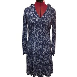 Cabelas Dress Women's Size M Blue Swirl Long Sleeve Outdoor
Hooded Sun-cover Up